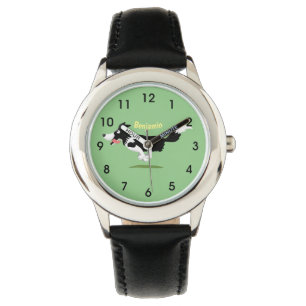 Montre Funny Border Collie chien en course dessin animé