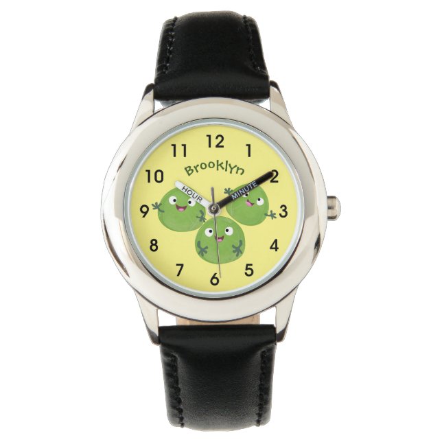 Montre Funny Brussels sprouts légumes caricature Watch (devant)