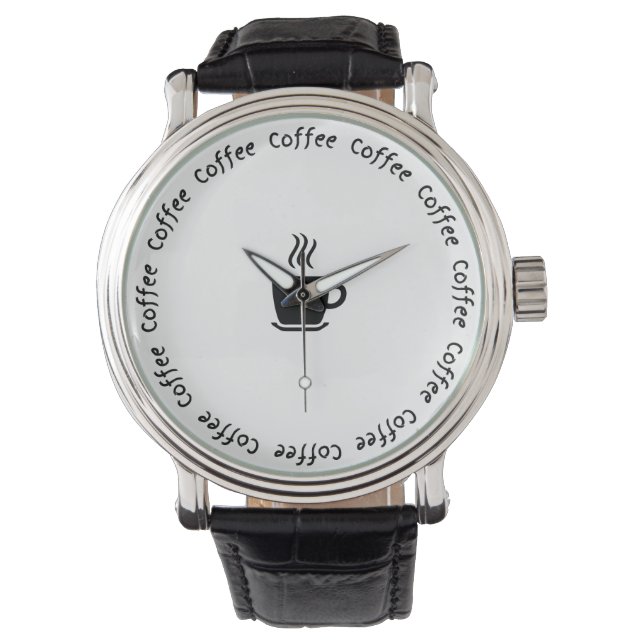 Montre Funny Coffee eWatch - "Coffee O’Clock" (devant)