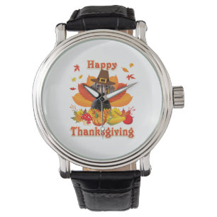 Montre Funny Dachshund Chien Thanksgiving Automne Automne