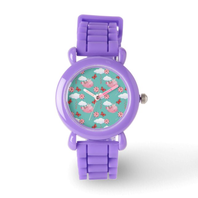 Montre Funny Flying Pig Motif (Recto)