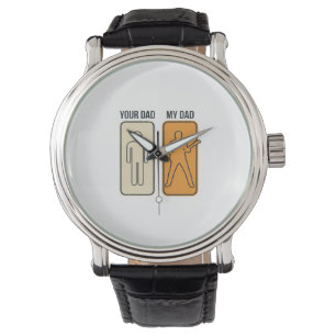 Montre Funny Guitar Dad Conception de T-shirt avec Gravur