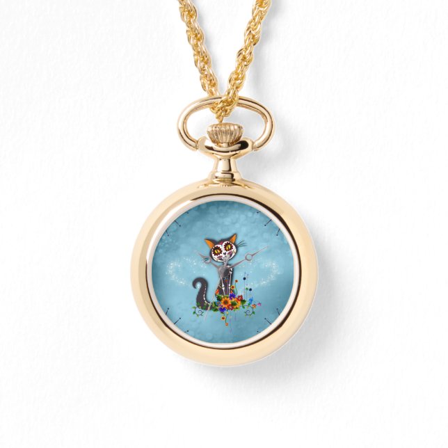 Montre Funny sugar skeleton cat (Recto)