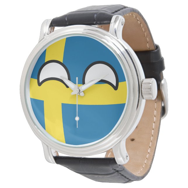 Montre Funny Trending Geeky Suède Countryball (Incliné)