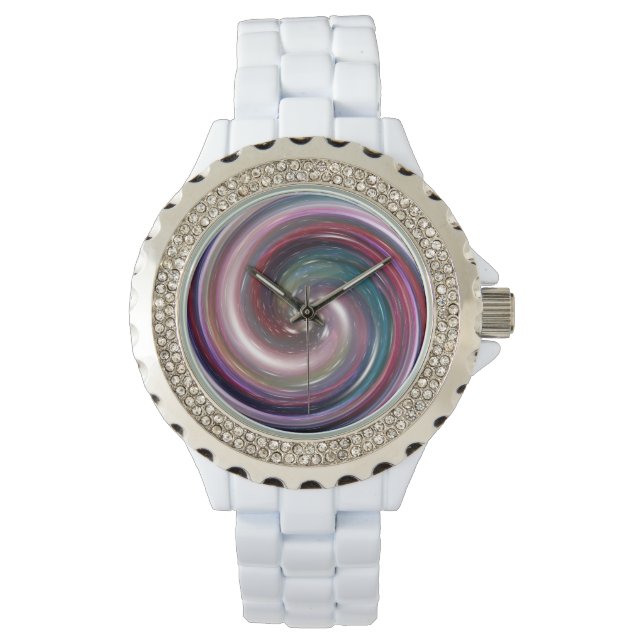 Montre Galaxie à spirale violette (devant)