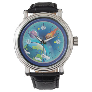 Montre Galaxie colorée