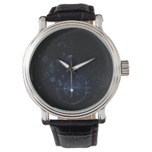Montre Galaxie noire bleue