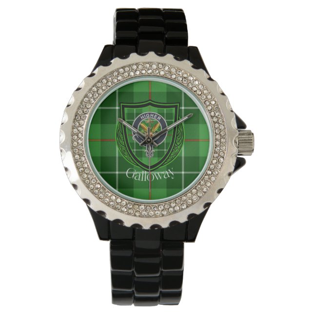 Montre Galloway Scottish Clan Tartan & Crest (devant)
