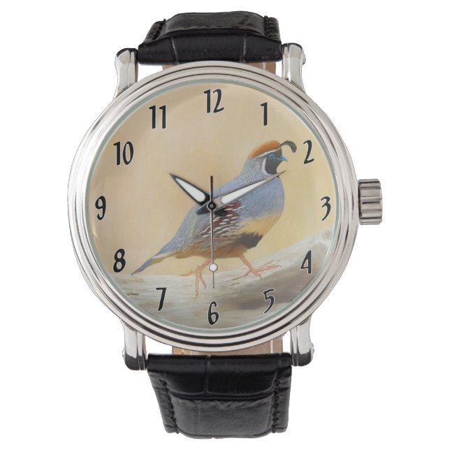 Montre Gambrel's Quail Painting - Art d'origine des oisea (devant)