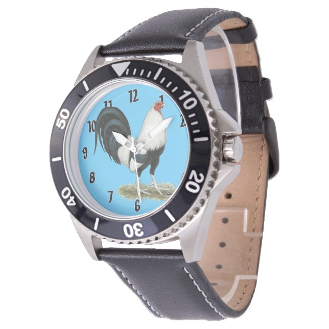 Montre Gamecock argenté (Incliné)