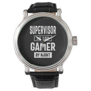 Montre Gamer et Superviseur Titre du travail Cadeau