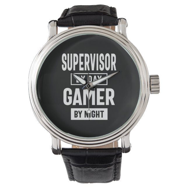 Montre Gamer et Superviseur Titre du travail Cadeau (devant)