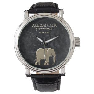 Montre Garçon d'honneur noir moderne