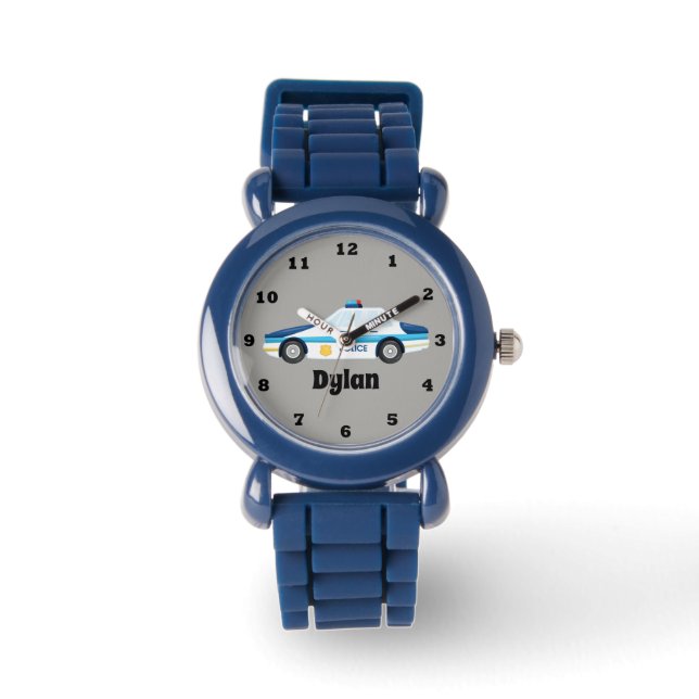 Montre Garçons ajouter nom police surveillance de voiture (Recto)