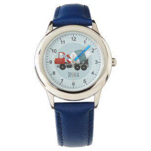 Montre Garçons Bleu Cute Construction Béton Mixer Enfan