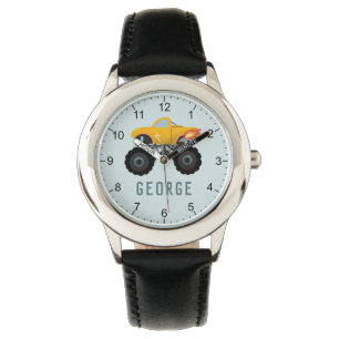 Montre Garçons Blue Monster Hot Flames Camion Enfants