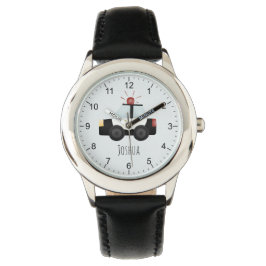 Montre Garçons Cute Police Bleue Moderne Voiture Enfants