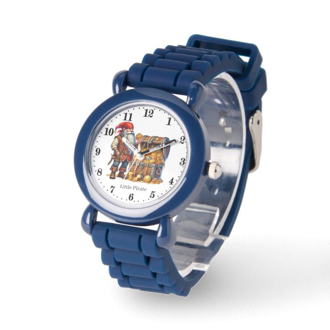 Montre Garçons petit pirate ajouter du texte (Angle)