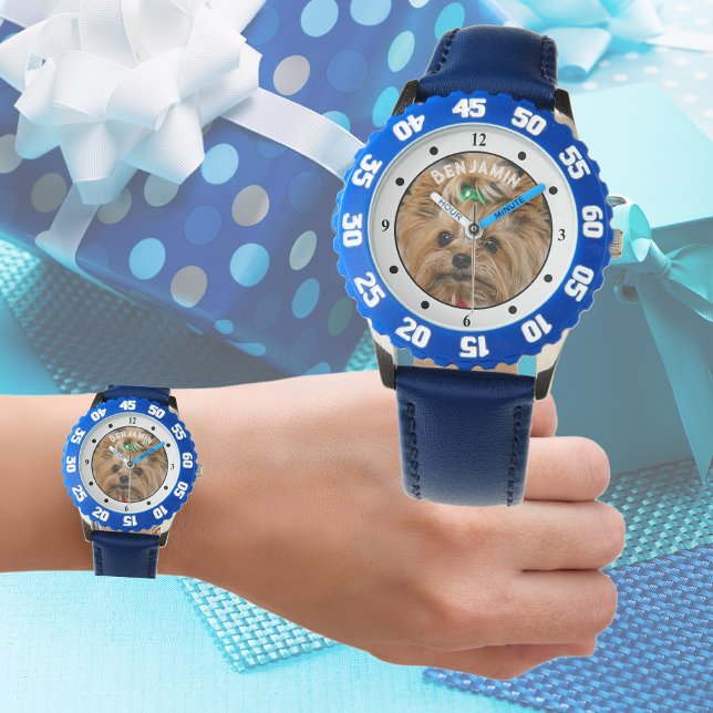 Montre GARDE DE NOM DE PHOTO POUR ENFANTS - Animaux de co (Créateur téléchargé)