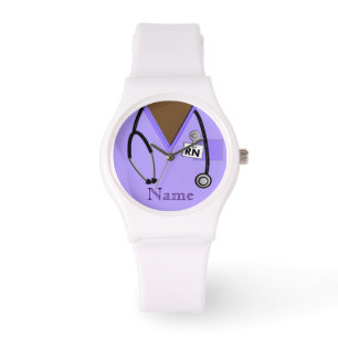 Montre Garde infirmière Scrub Top Stethoscope violet