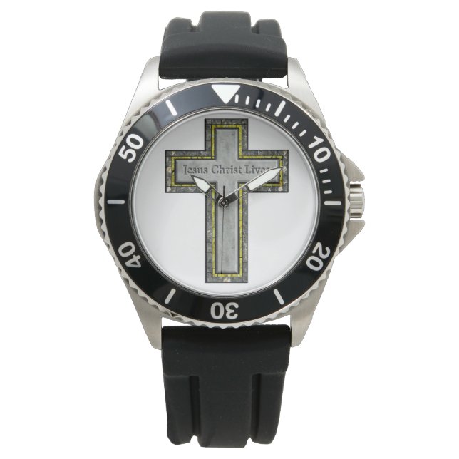 Montre Garder le temps avec Jésus. (devant)