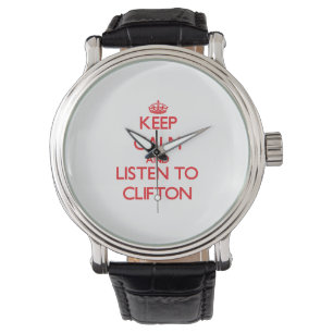 Montre Gardez le calme et écoutez Clifton