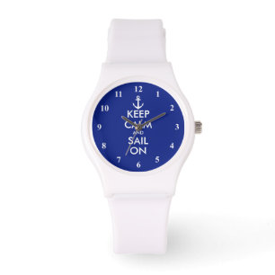 Montre Gardez le calme et naviguez sur le cadeau nautique
