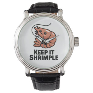 Montre Gardez les crevettes Kawaii Shrimple