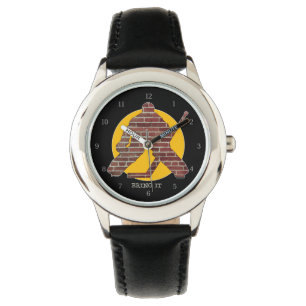 Montre Gardien de but d'hockey de mur de briques