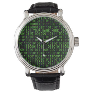 Montre Geek Watch #3 Binary_YOUR_NAME_HERE_