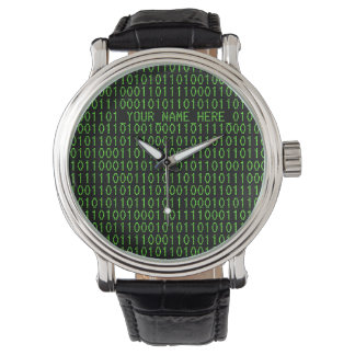Montre Geek Watch #3 Binary_YOUR_NAME_HERE_