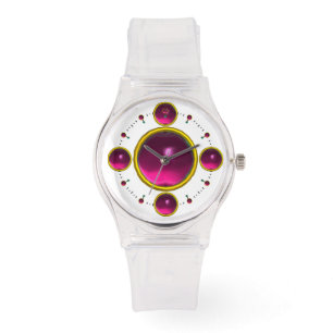 Montre GEM STONE NUMÉRIQUE or rose amethist