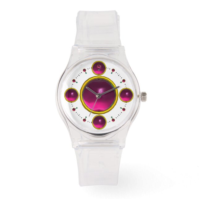 Montre GEM STONE NUMÉRIQUE or rose amethist (Recto)