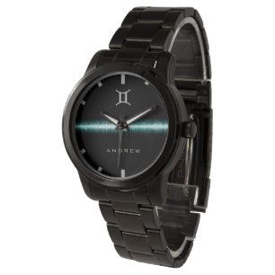 Montre Gemini Zodiac Signal Cool Ligne Lumière Nom person