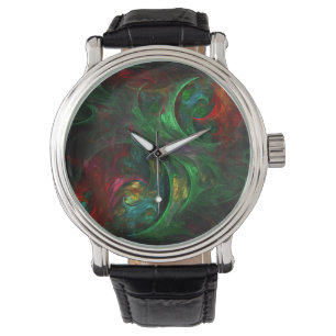 Montre Genesis Green Art Abstrait