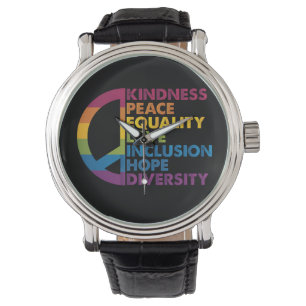 Montre Gentillesse Paix Égalité Amour Inclusion Espoir Di
