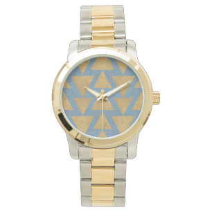 Montre Geo Step extérieur   Motif Gold & Blue