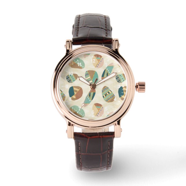 Montre Geo Step extérieur | MOTIF TURQUOISE (Recto)