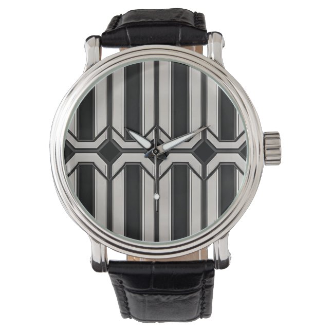 Montre géométrique Art déco (devant)