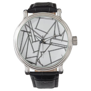 Montre Géométrique noir et blanc