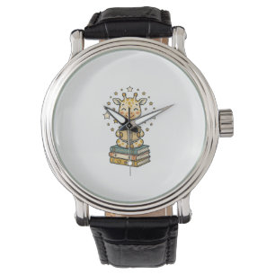 Montre Girafe de lecture mignonne chemise d'amant de livr