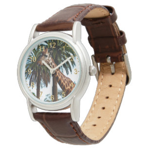 Montre Giraffe Drôle Qui Donne Une Framboise,