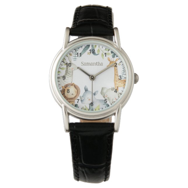 Montre Giraffe sauvage Zebra Elephant Anniversaire Premie (devant)