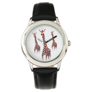 Montre Giraffe Trio Art animal sauvage