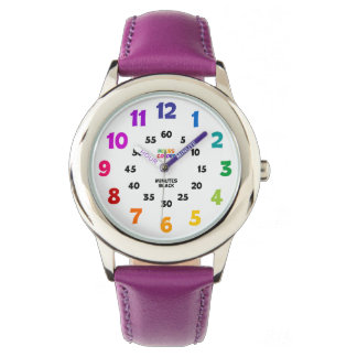Montre Girls Bold Number Purple Apprendre à raconter l'he