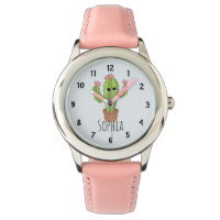 Girls Cute Kawaii Cactus Dessin et nom Enfants
