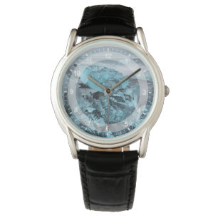 Montre Glace bleue sur la plage paysage marin, Islande