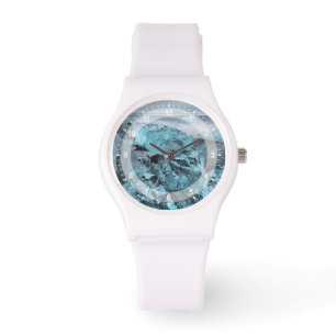 Montre Glace bleue sur la plage, paysage marin, Islande