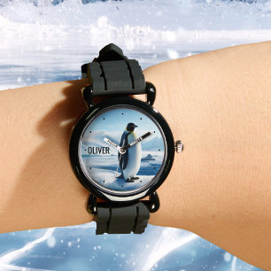 Montre Glace de pingouin mou cool