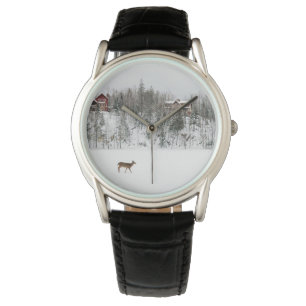 Montre Glace et neige   Cerf en Neige Québec, Canada